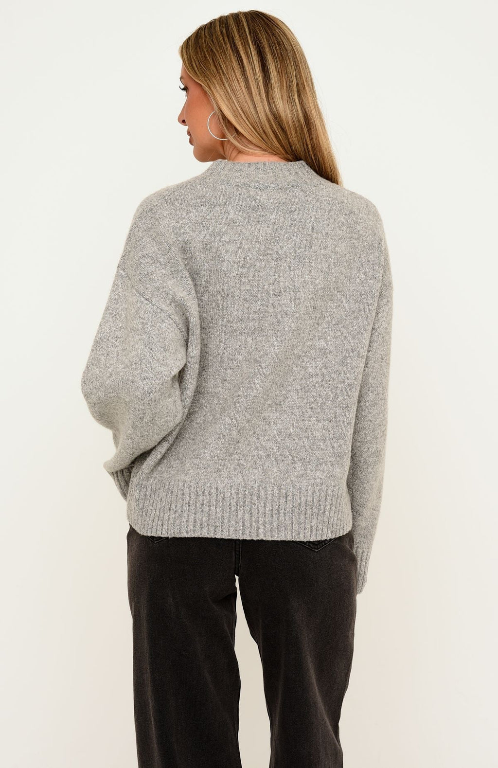 Trending Adelaide Knit Sweater Grey Marle