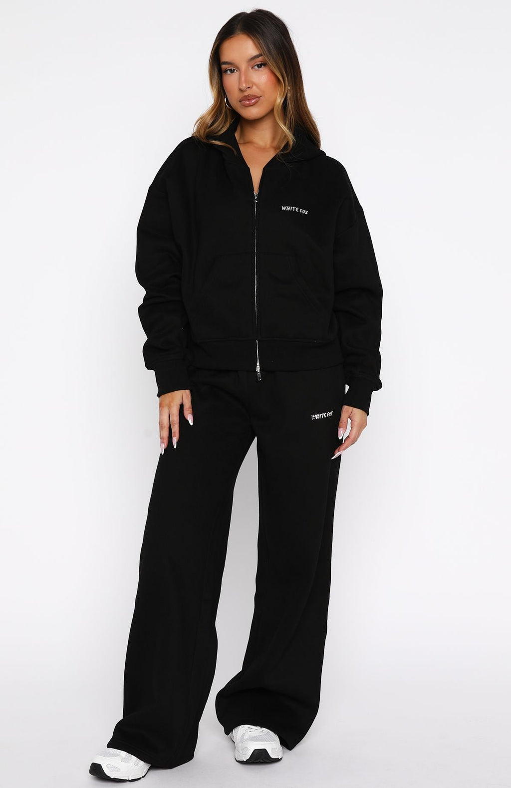 Trending Test Drive Boxy Zip Front Hoodie Black