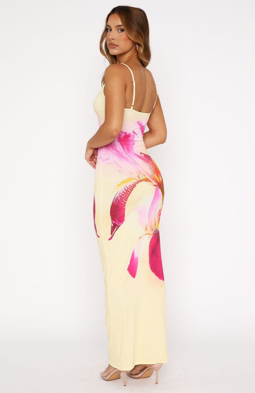 Trending Feeling The Heat Maxi Dress Lemon Spritz