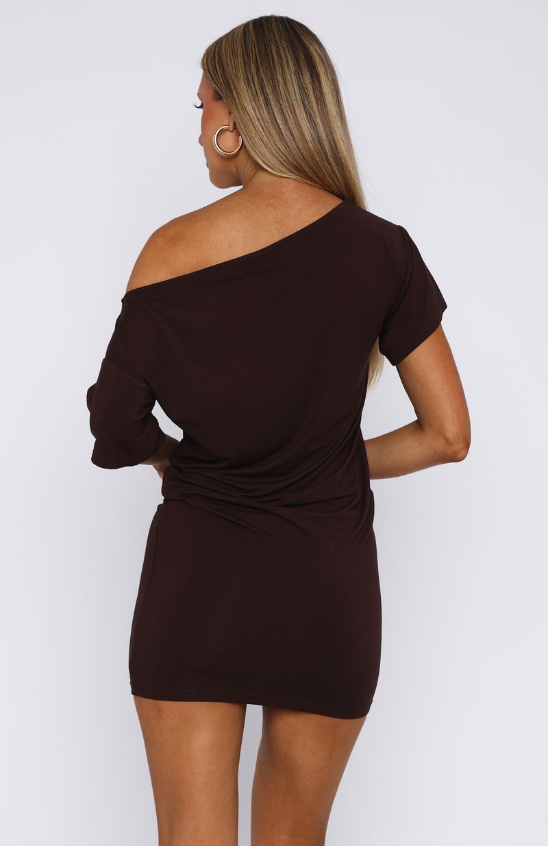 Trending My Own Hero Mini Dress Chocolate