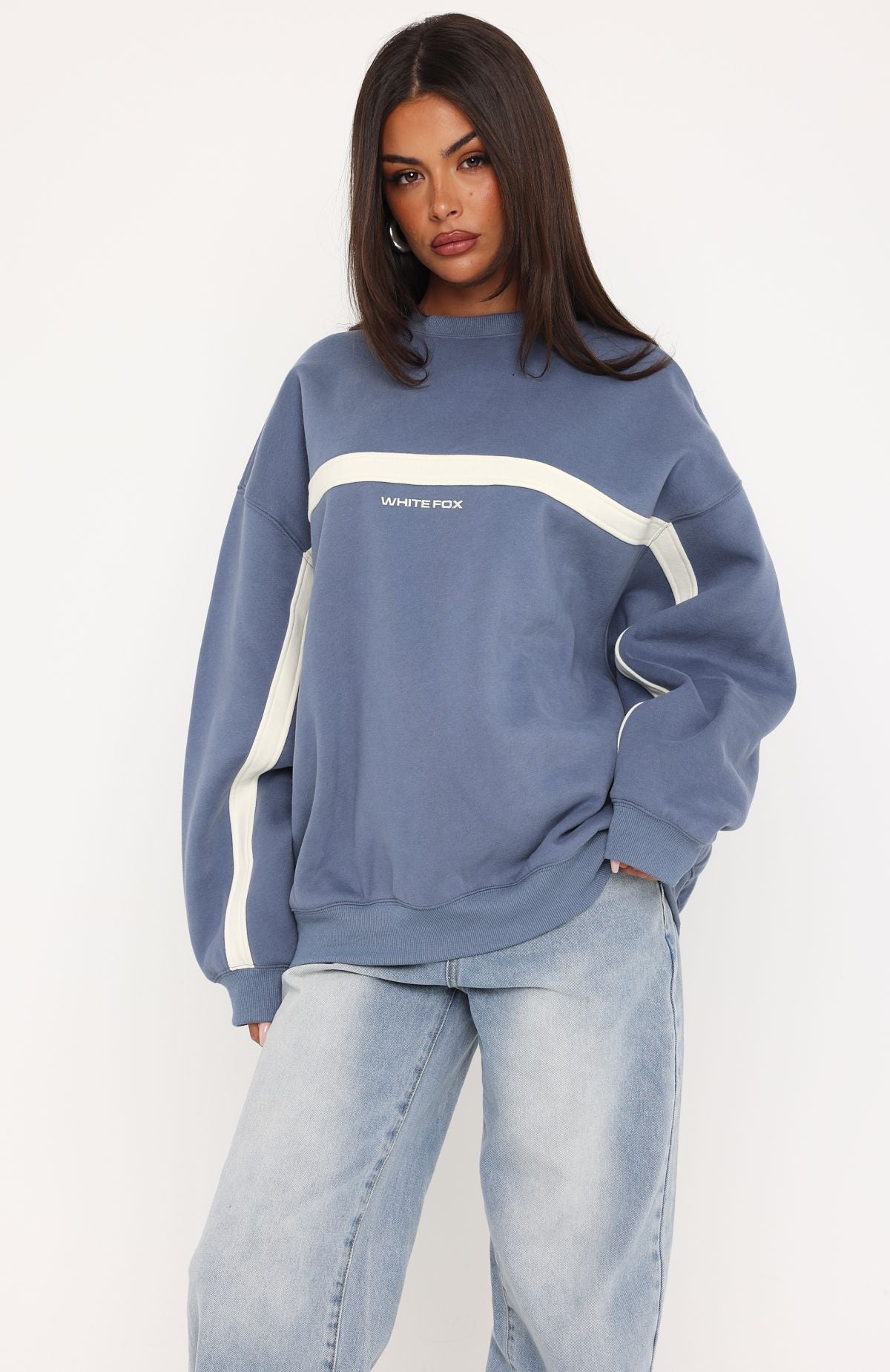 Trending Take Another Chance Oversized Drop Shoulder Sweater Ocean