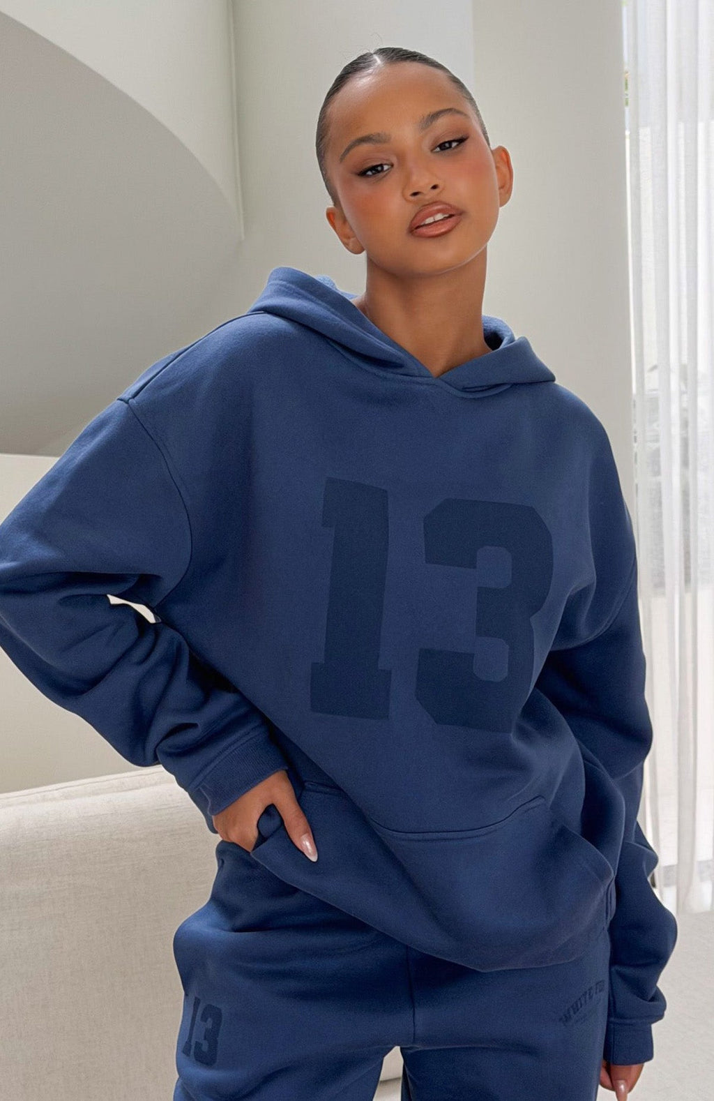 Trending Its Your Chance Oversized Hoodie Navy