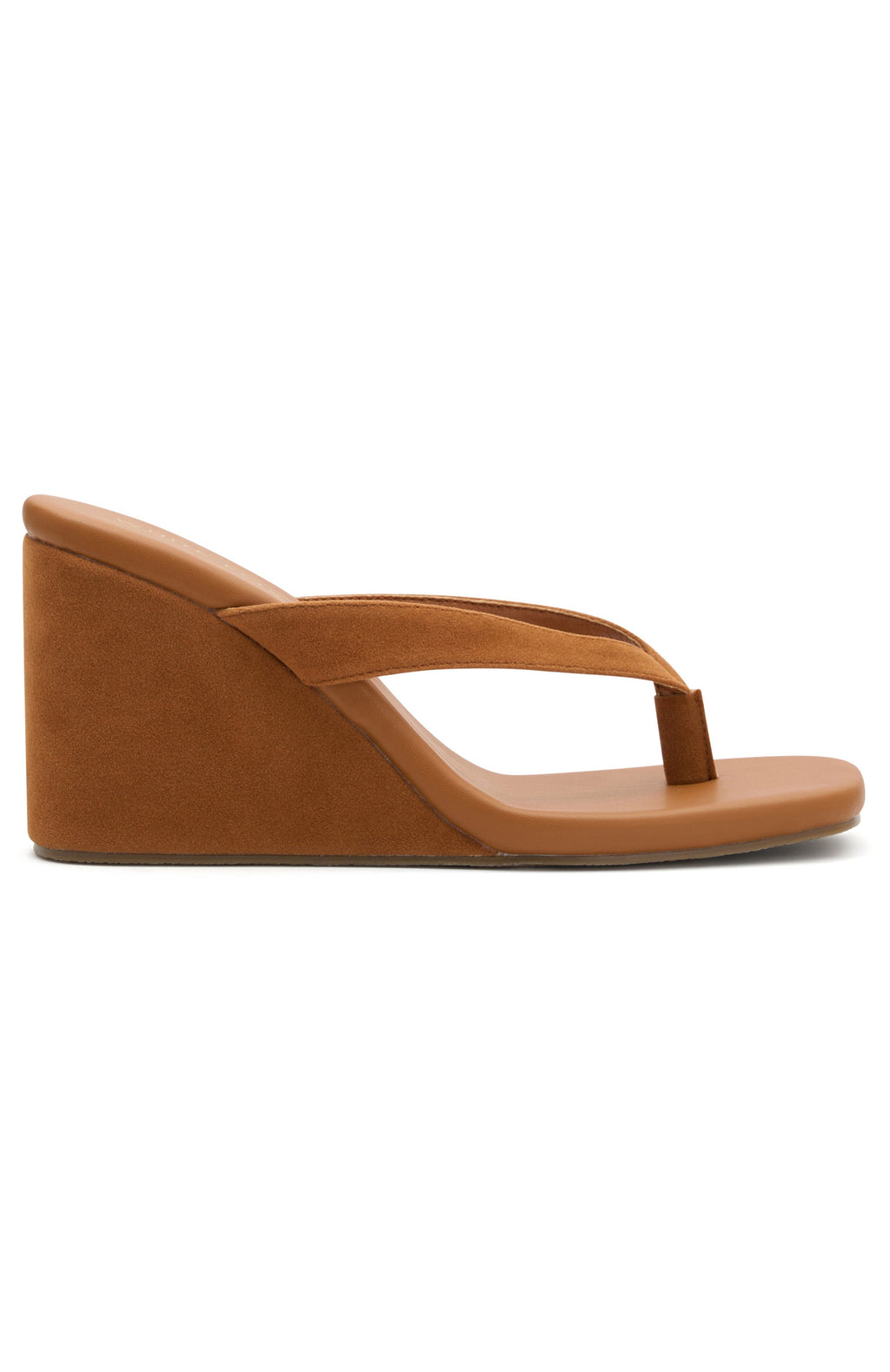 Trending Grace Wedge Caramel Faux Suede