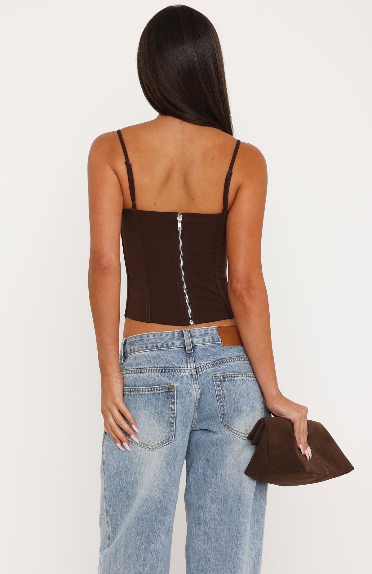 Trending Its A Love Story Bustier Chocolate