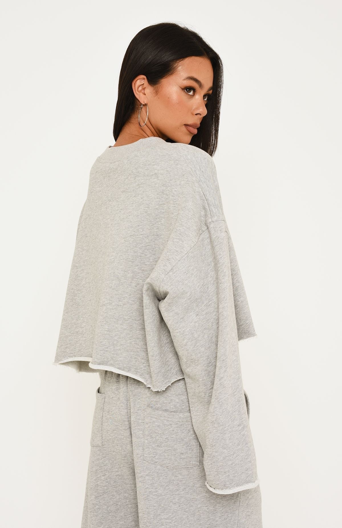 Trending It Must Be A Sign Oversized Sweater Dark Grey Marle
