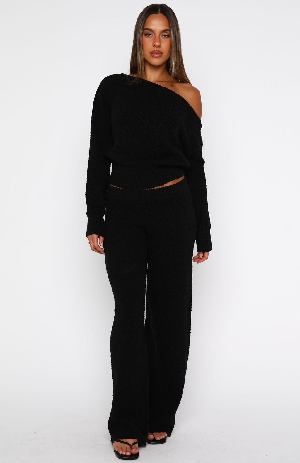 Trending Please Be Mine Knit Sweater Black