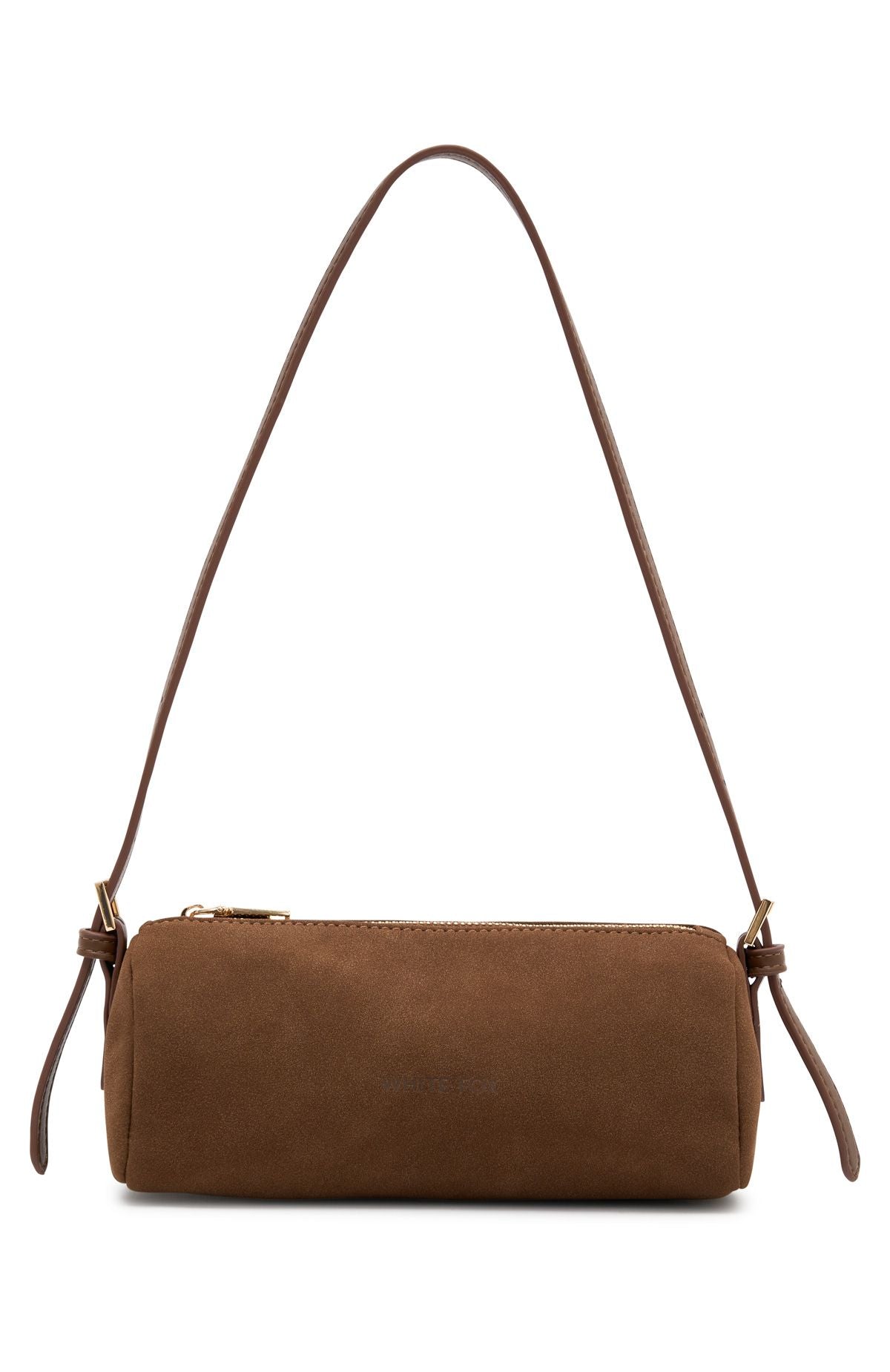 Trending Gannon Shoulder Bag Chocolate Faux Suede