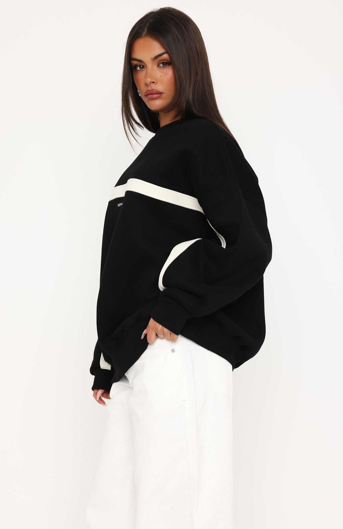 Trending Take Another Chance Oversized Drop Shoulder Sweater Black