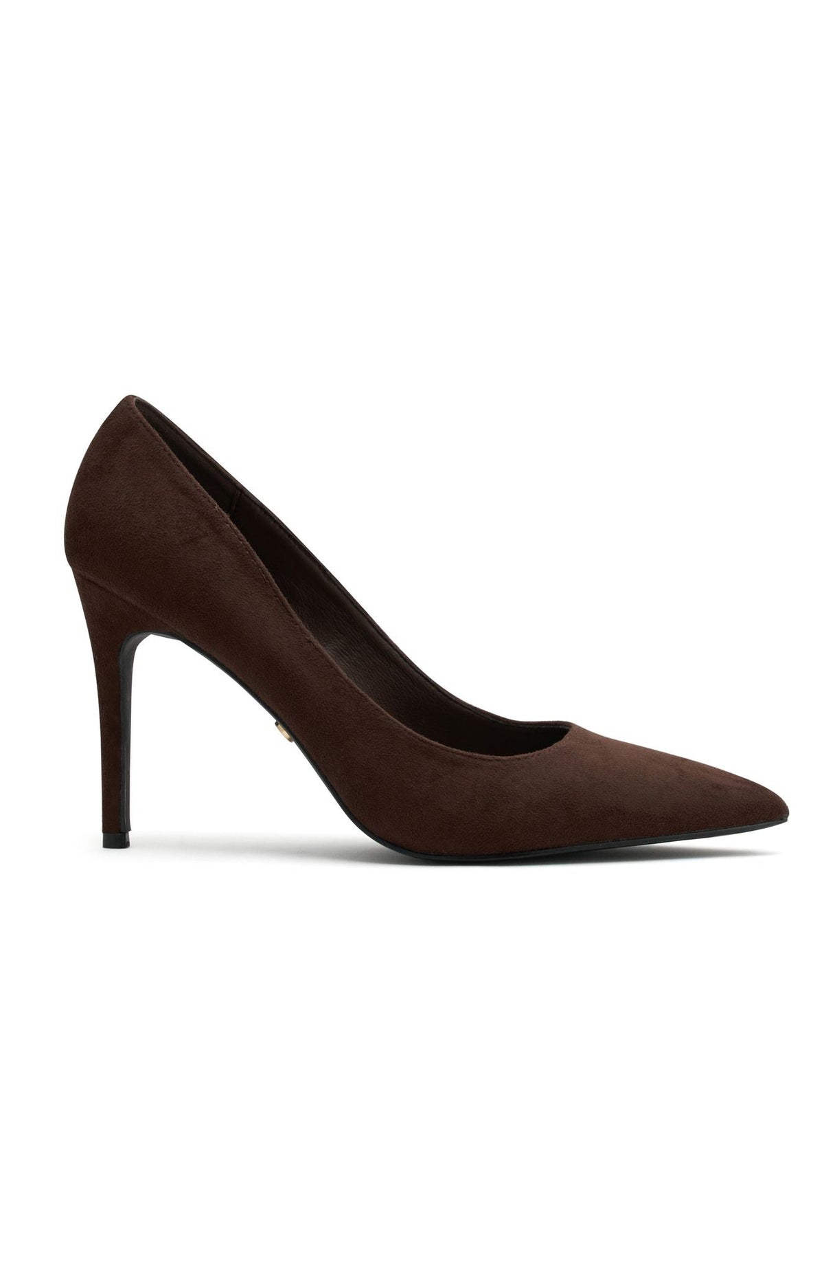Trending Alara Heels Chocolate Faux Suede
