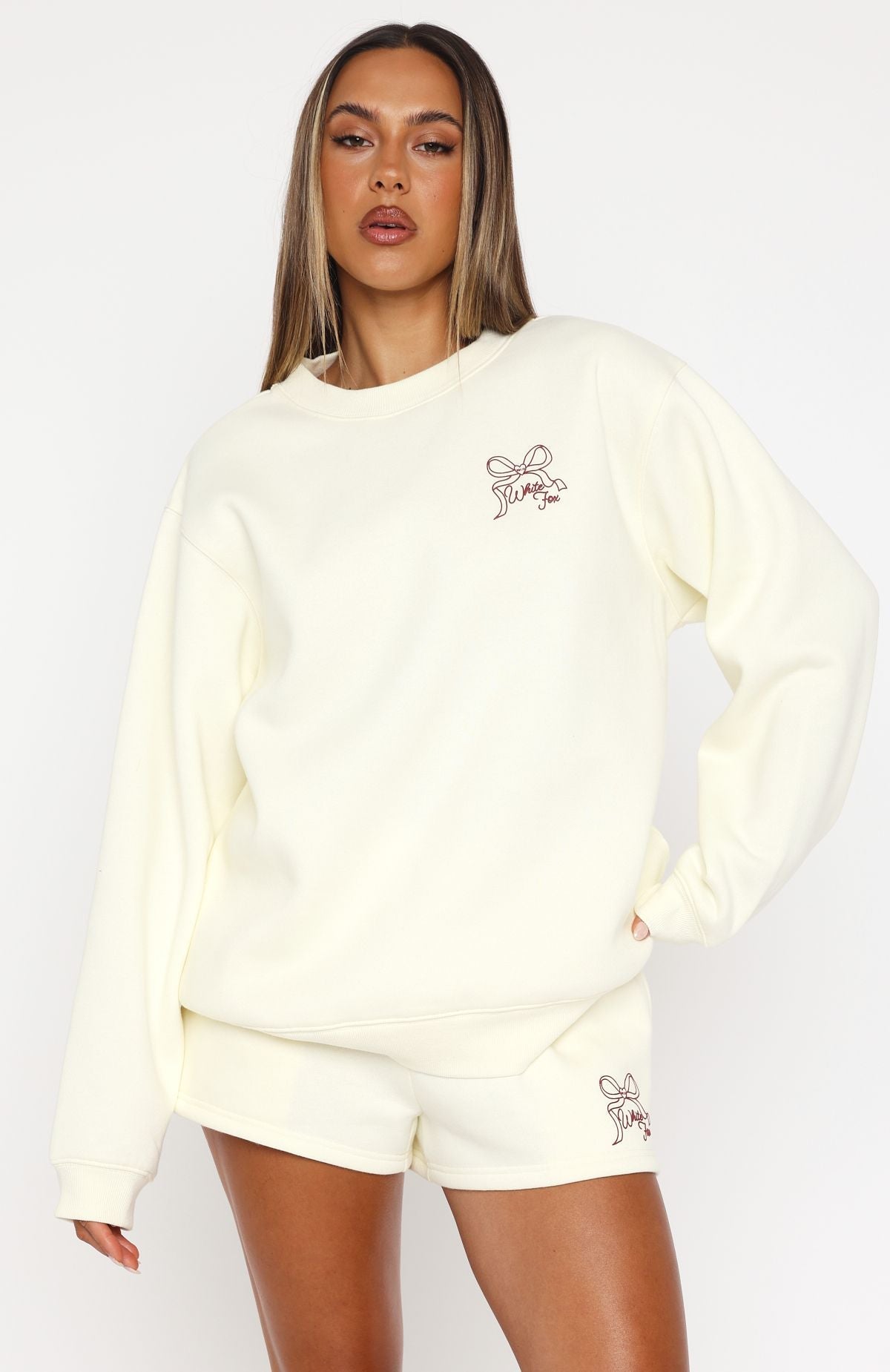 Trending Love You Forever Oversized Sweater Cream