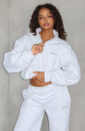 Trending Test Drive Boxy Quarter Zip Sweater Grey Marle