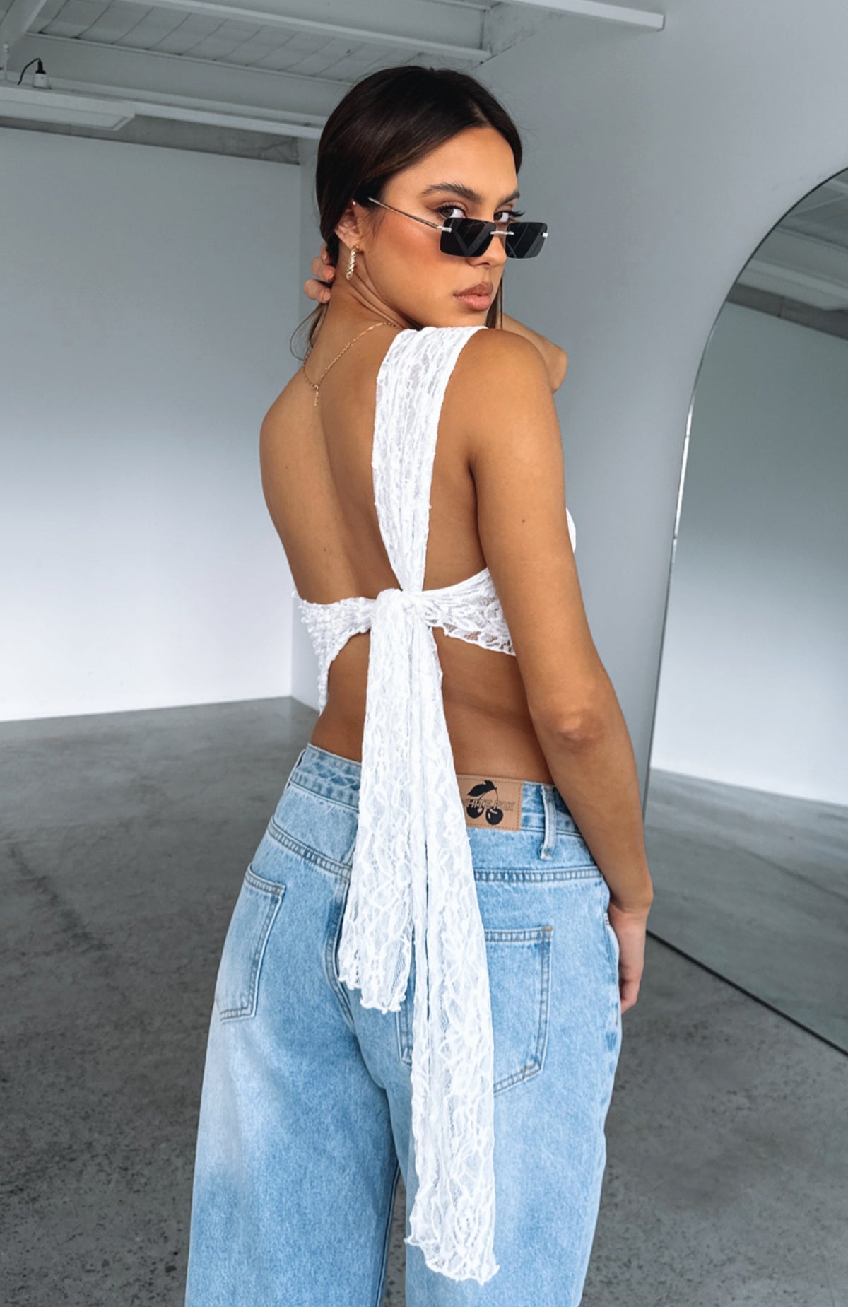 Trending Its A Love Story Lace Top White