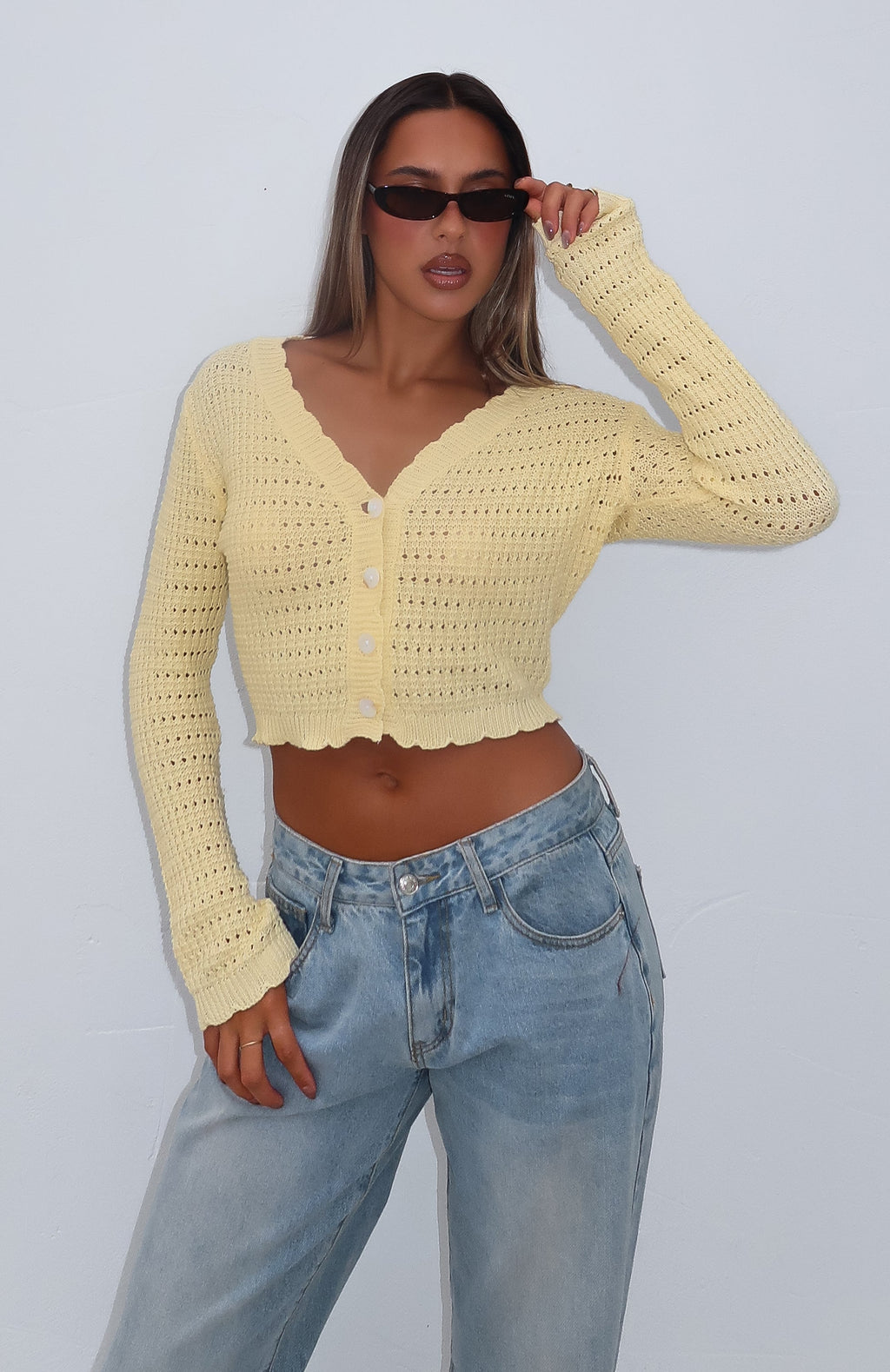 Trending Just Forget About It Long Sleeve Top Lemon