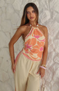 Trending Tropic Muse Halter Top Lemon Symphony