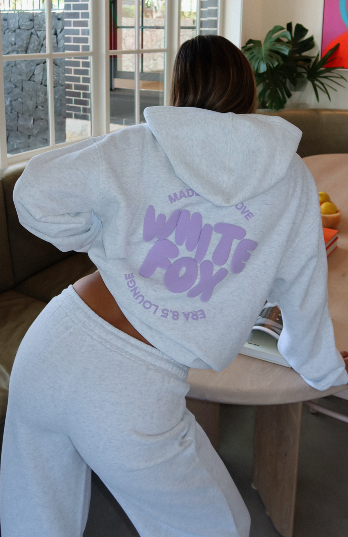 Trending With Love For You Oversized Hoodie Grey Marle