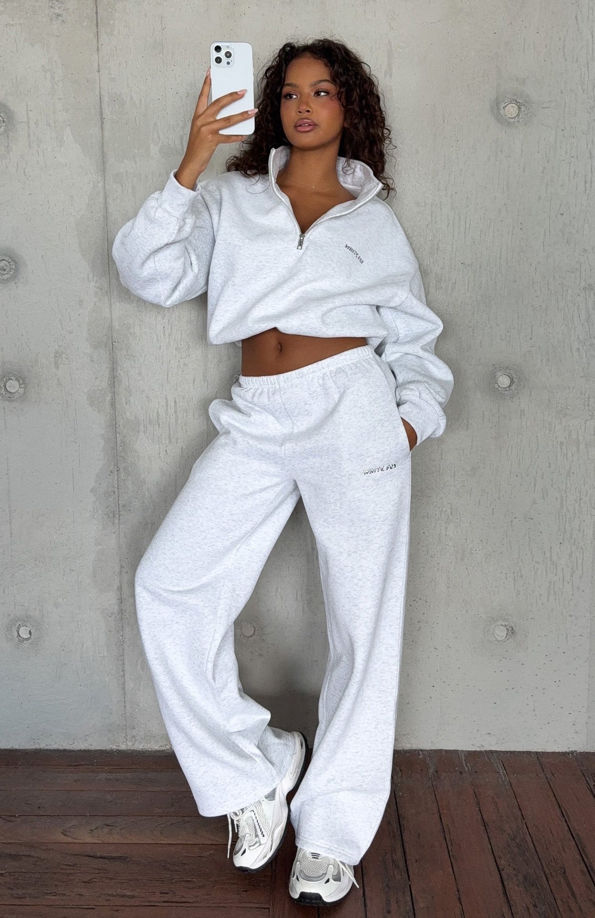Trending Test Drive Wide Leg Sweatpants Grey Marle
