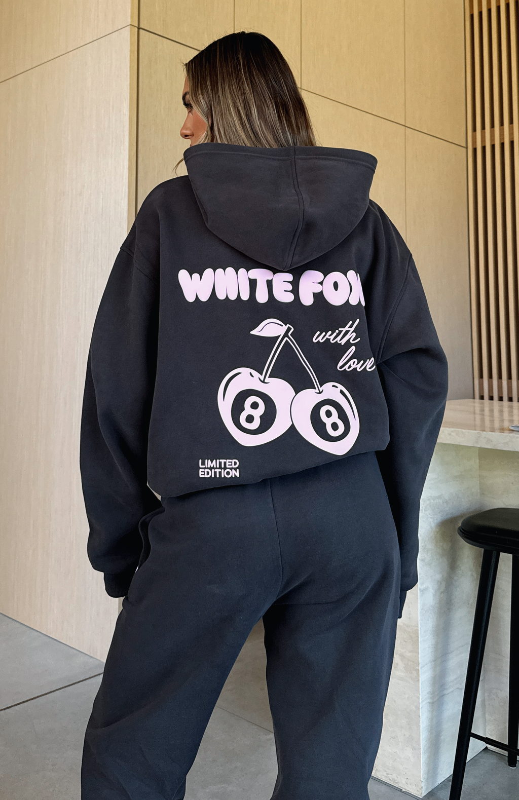Trending With Love In The Moment Oversized Hoodie Charcoal