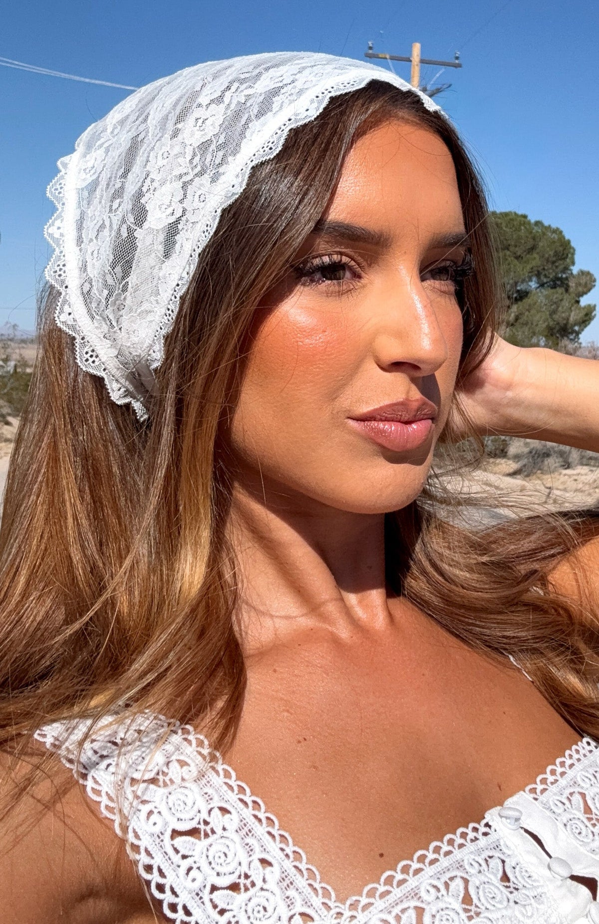 Trending Just As You Are Lace Scarf White