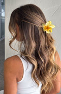 Trending Floral Charm Hair Clip Yellow