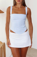 Trending Crossed Your Mind Bustier Baby Blue