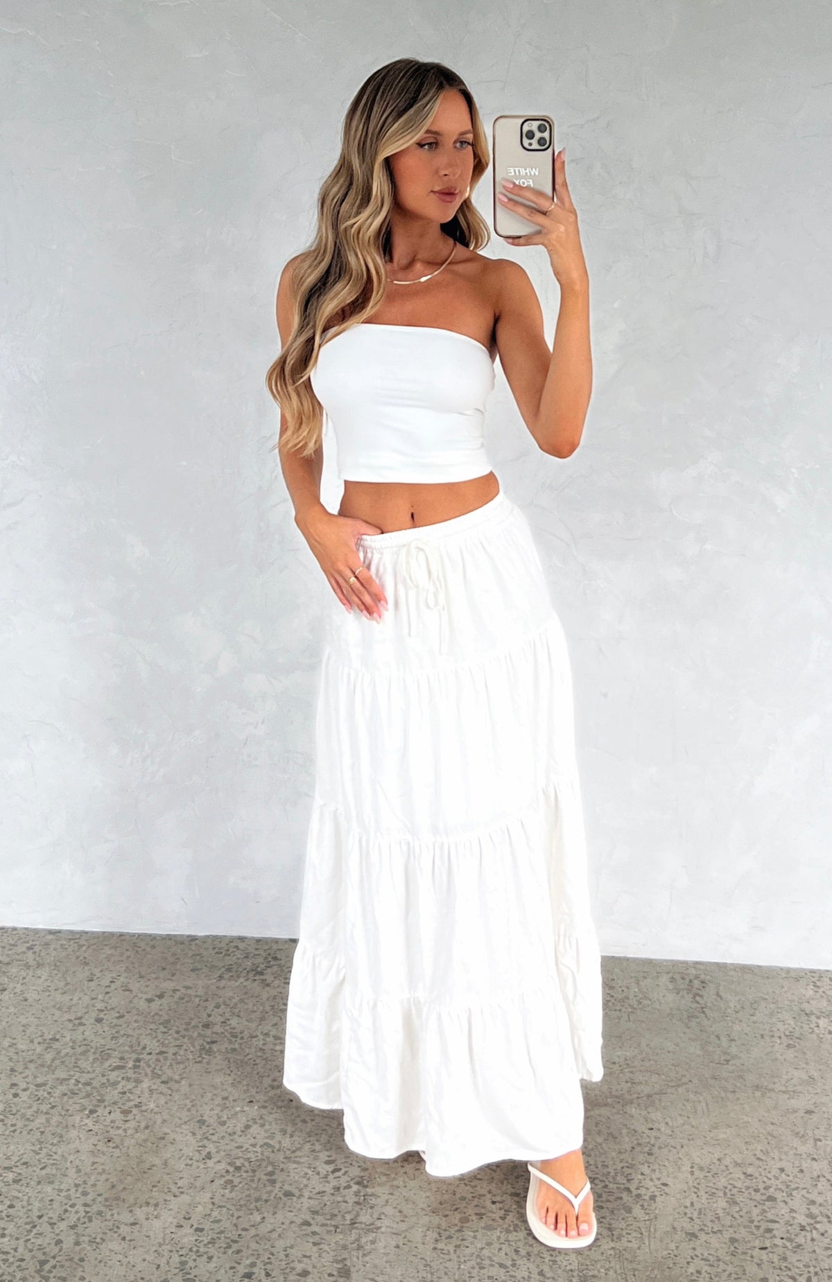 Trending In That Moment Maxi Skirt White