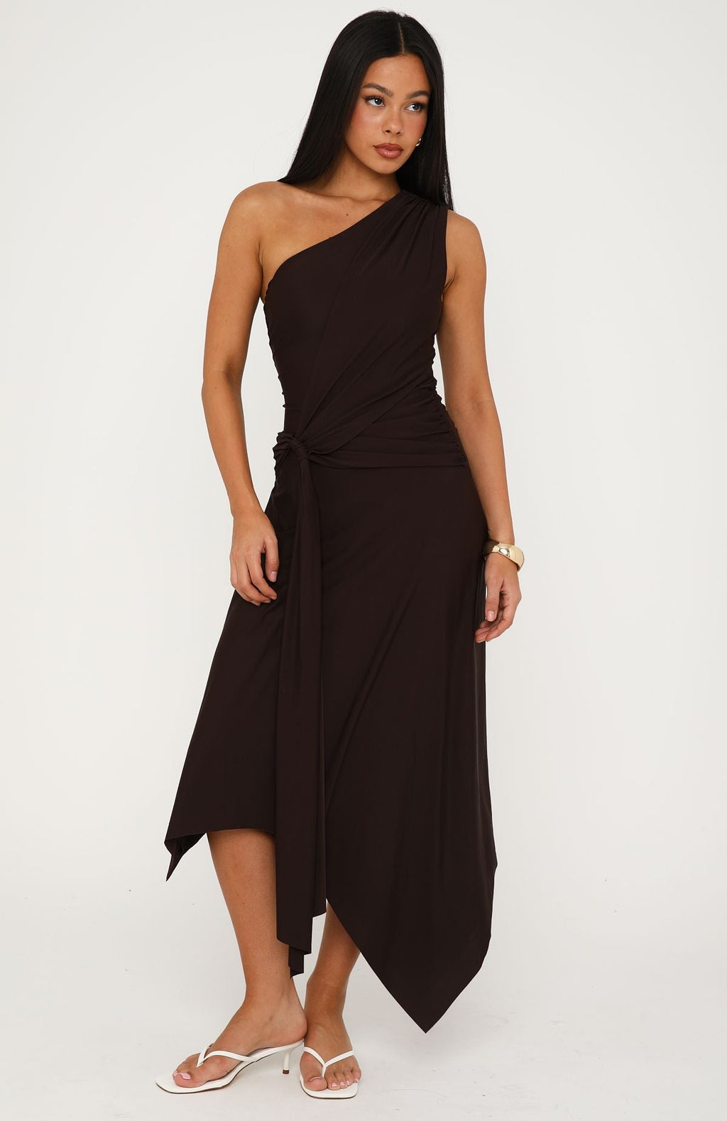 Trending Drifting Away Maxi Dress Chocolate