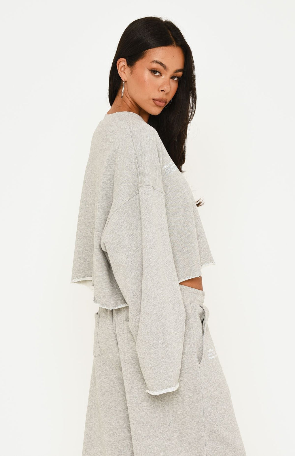Trending It Must Be A Sign Oversized Sweater Dark Grey Marle
