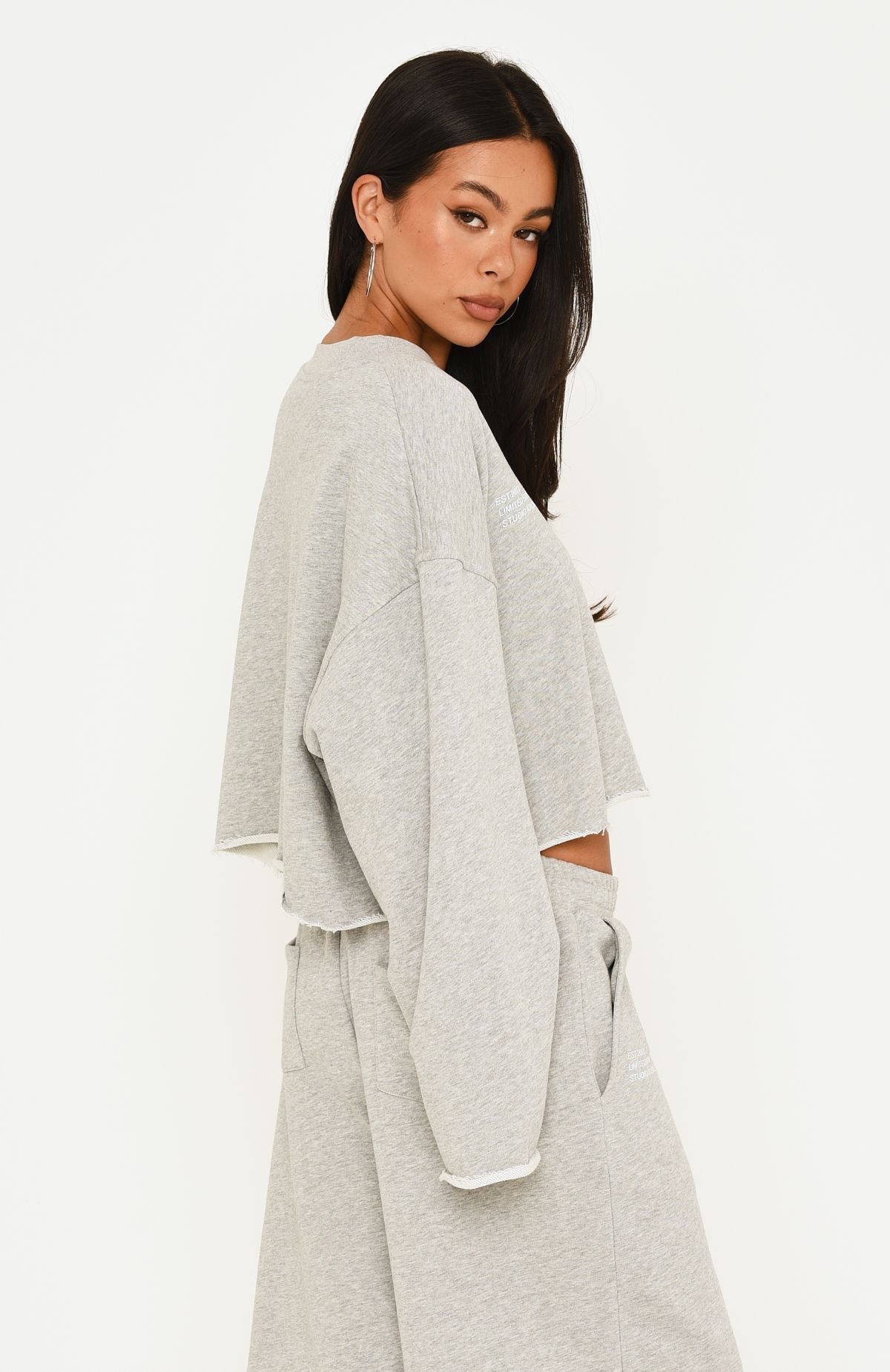Trending It Must Be A Sign Oversized Sweater Dark Grey Marle