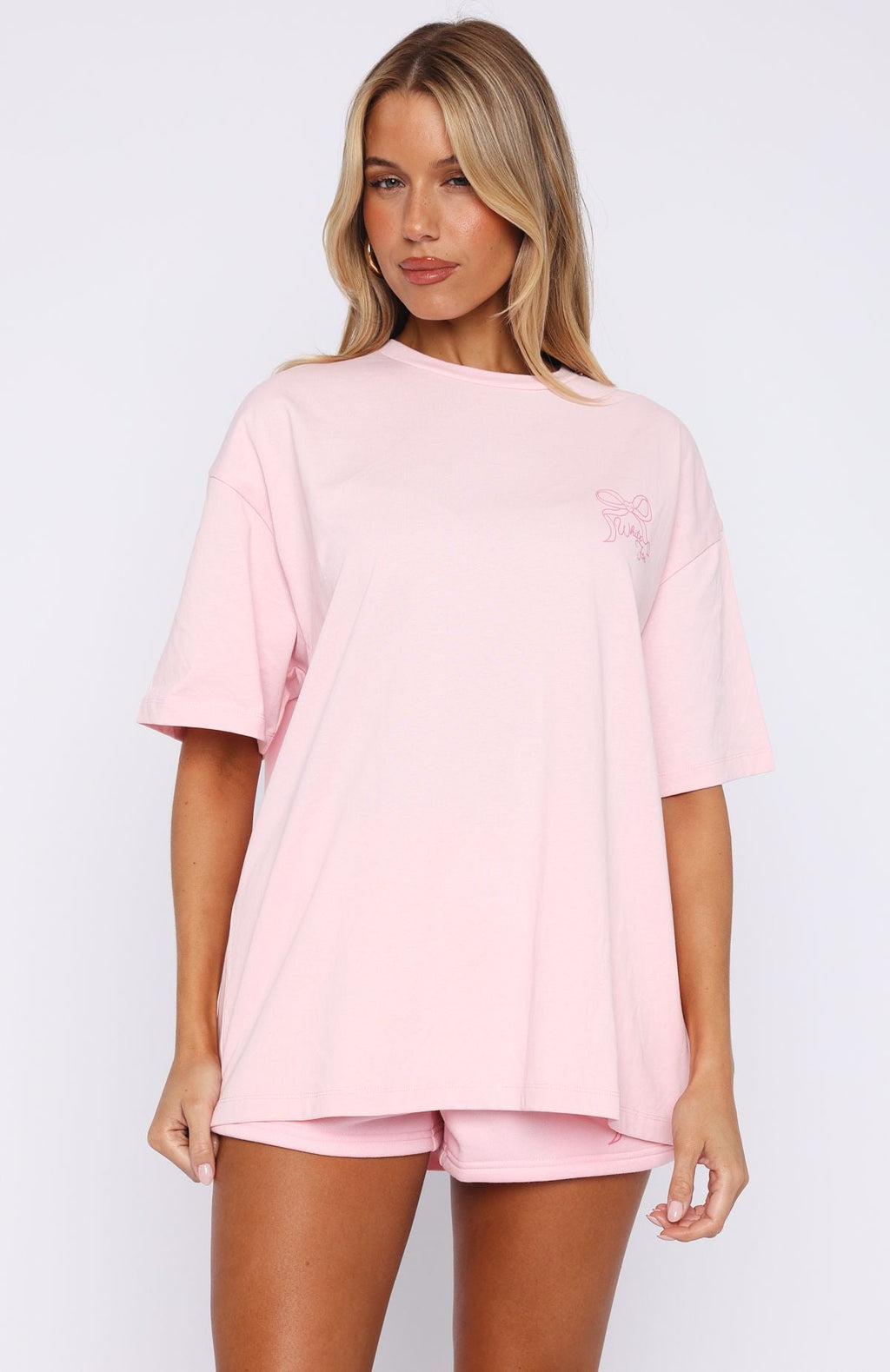 Trending Love You Forever Oversized Tee Pink