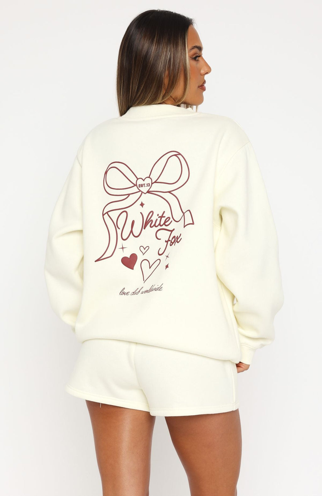 Trending Love You Forever Oversized Sweater Cream