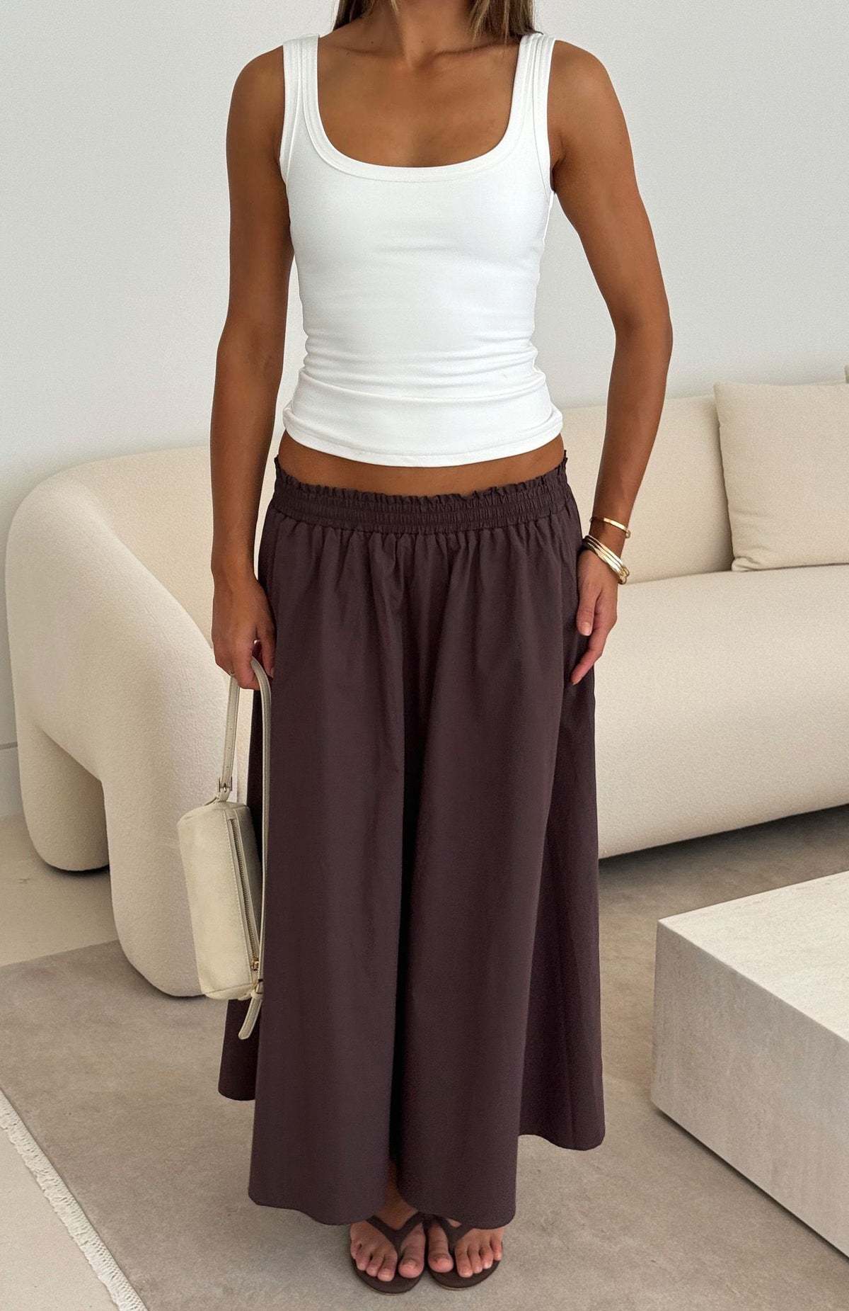 Trending Lost In Your Love Maxi Skirt Chocolate