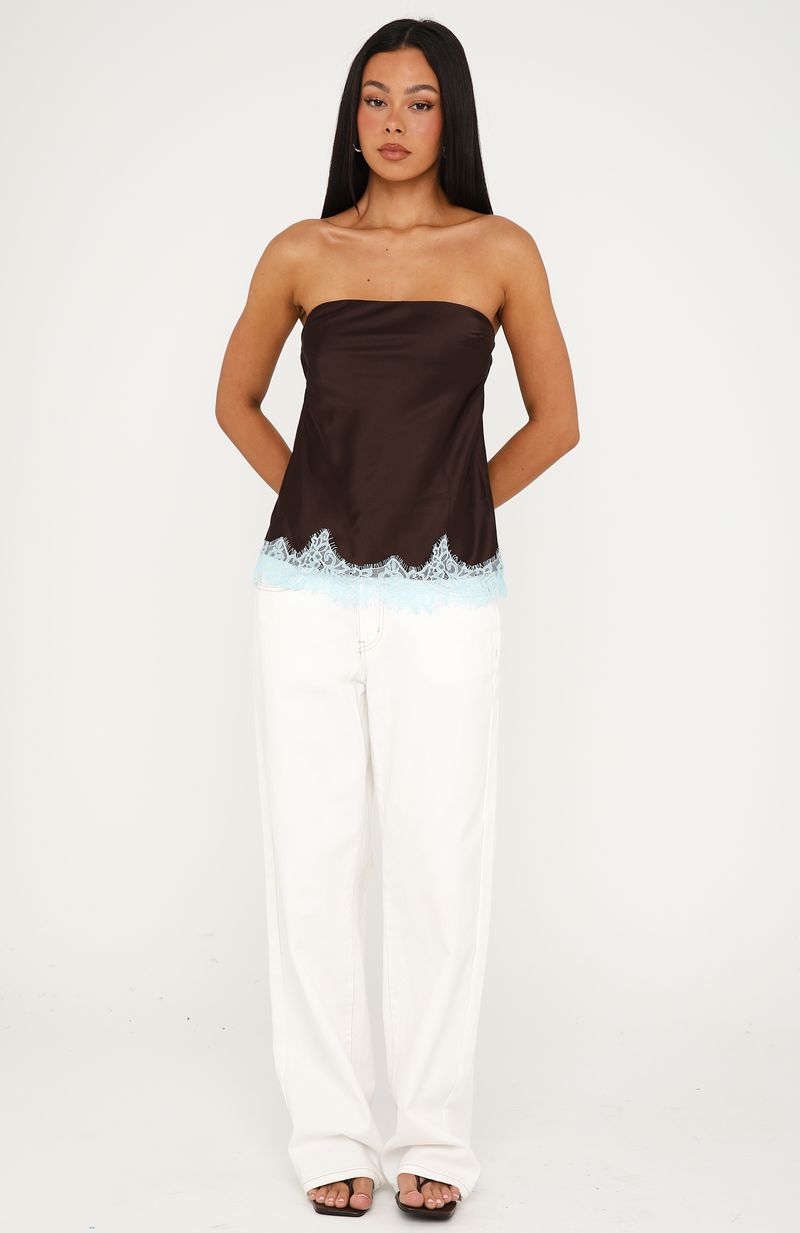 Trending Nothing Like It Strapless Top ChocolateBlue