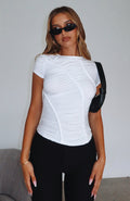 Trending Left Wondering Ruched Top White