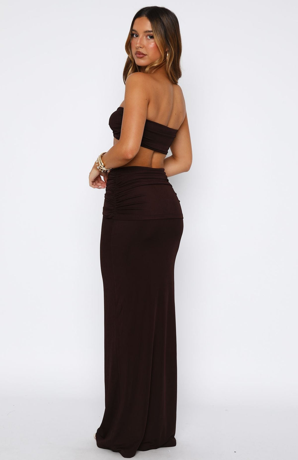 Trending Lil Mermaid Maxi Skirt Chocolate
