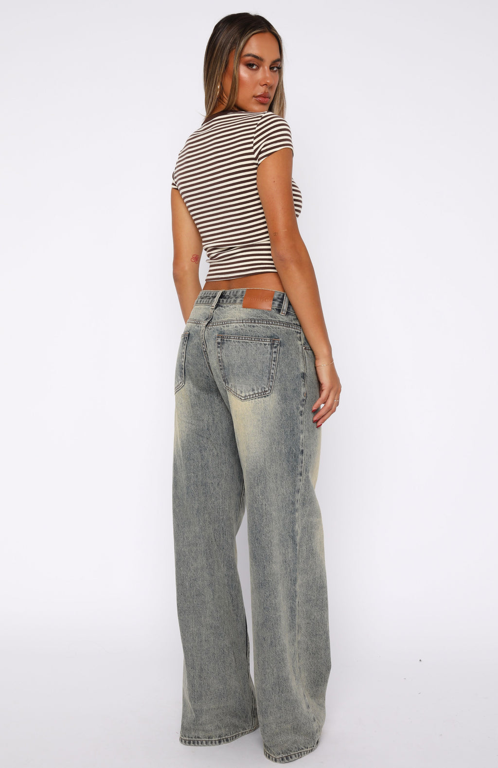 Trending Maeve Low Rise Wide Leg Jeans Sand Wash