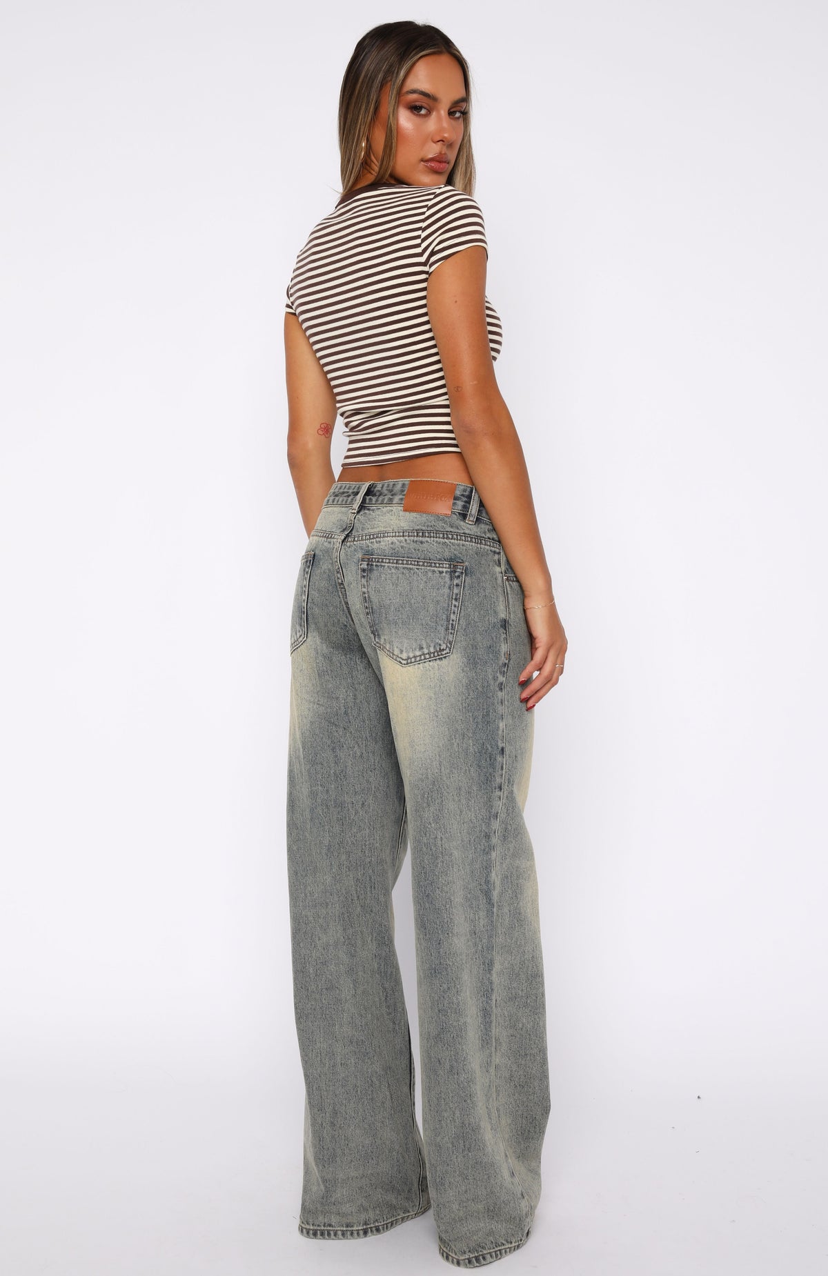 Trending Maeve Low Rise Wide Leg Jeans Sand Wash