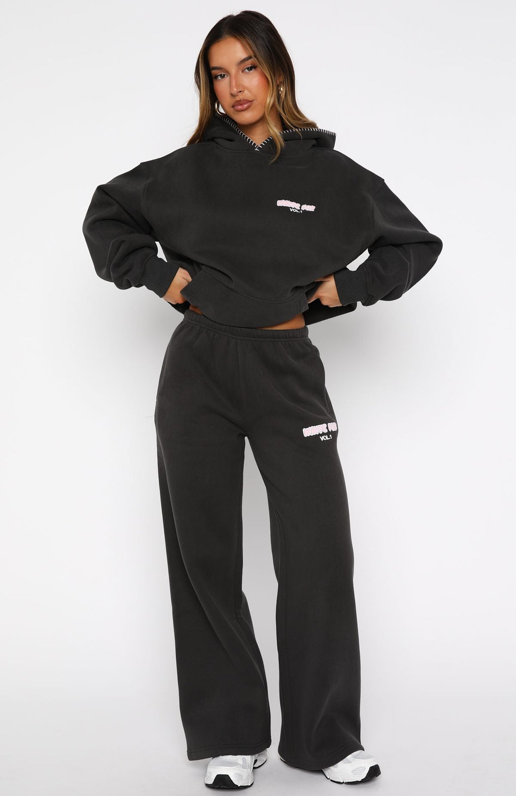 Trending Vol. 1 Wide Leg Sweatpants Charcoal