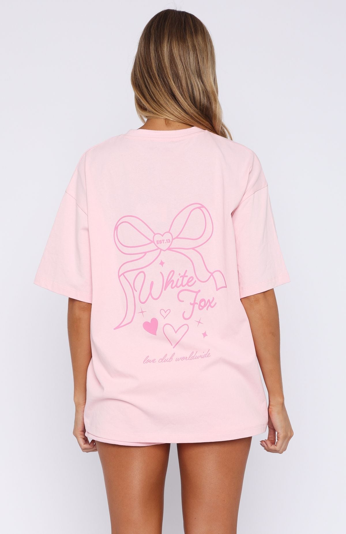 Trending Love You Forever Oversized Tee Pink