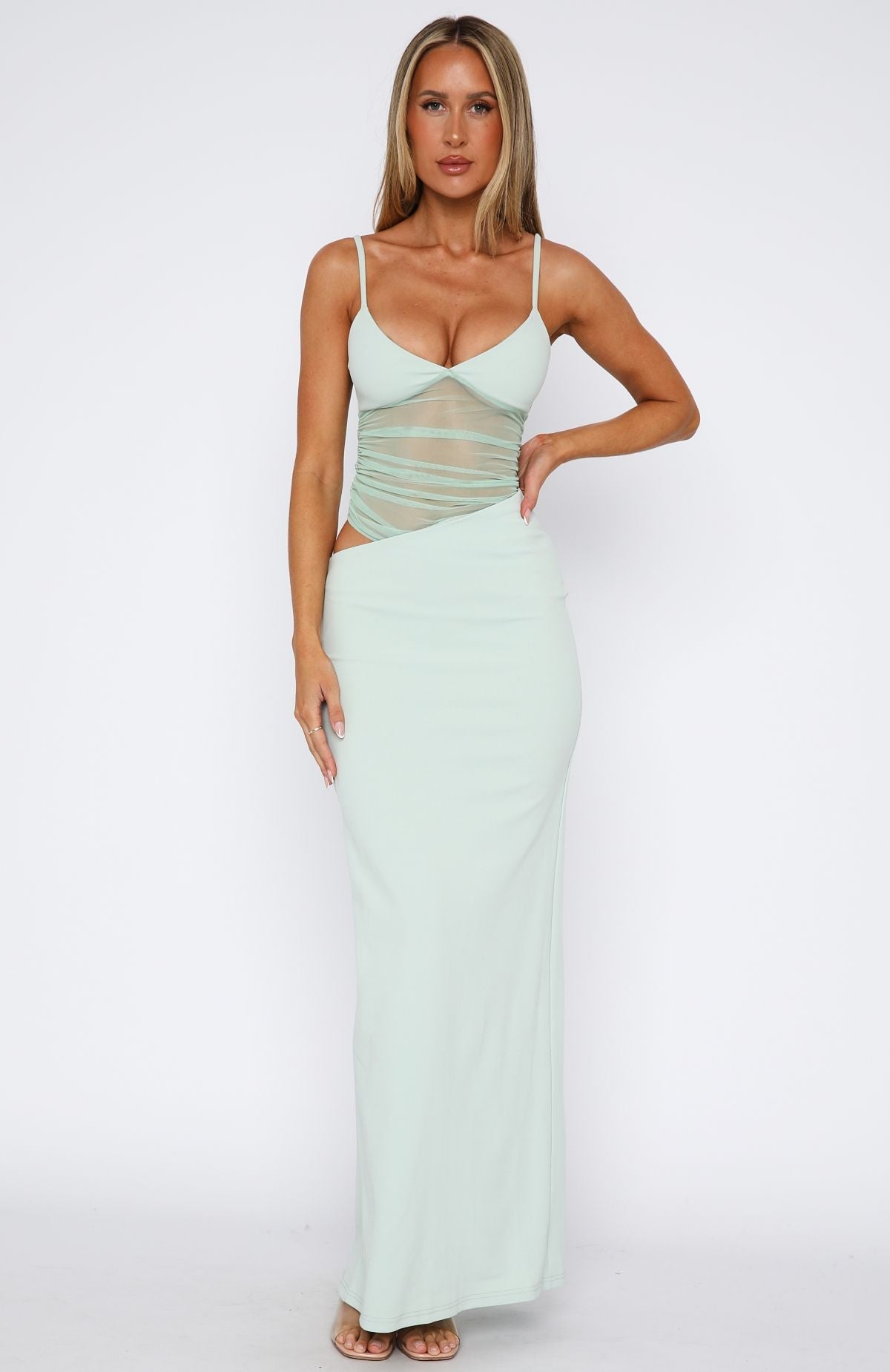 Trending Call Me Up Maxi Dress Mint