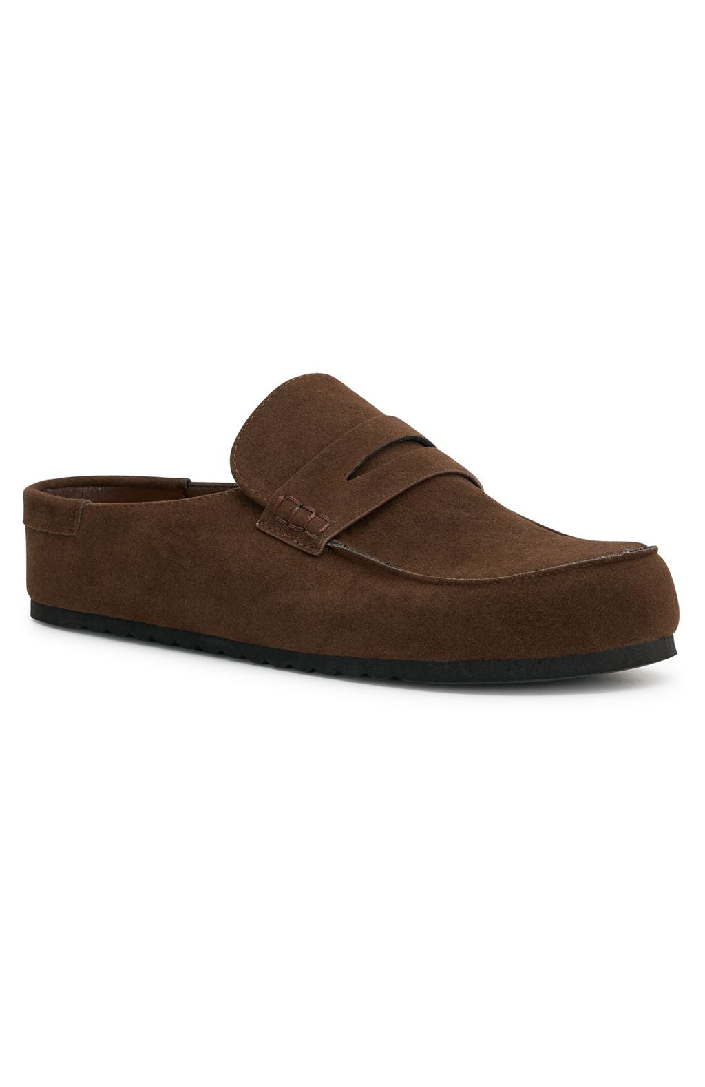Trending Cayson Loafer Slides Chocolate Faux Suede