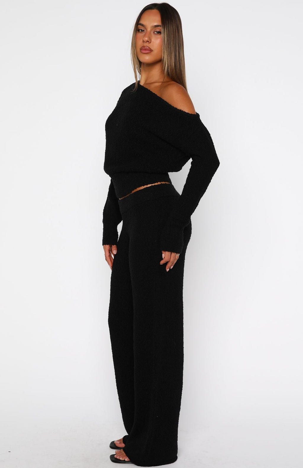 Trending Please Be Mine Knit Pants Black