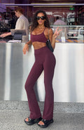 Trending Movement Flare Leggings Merlot