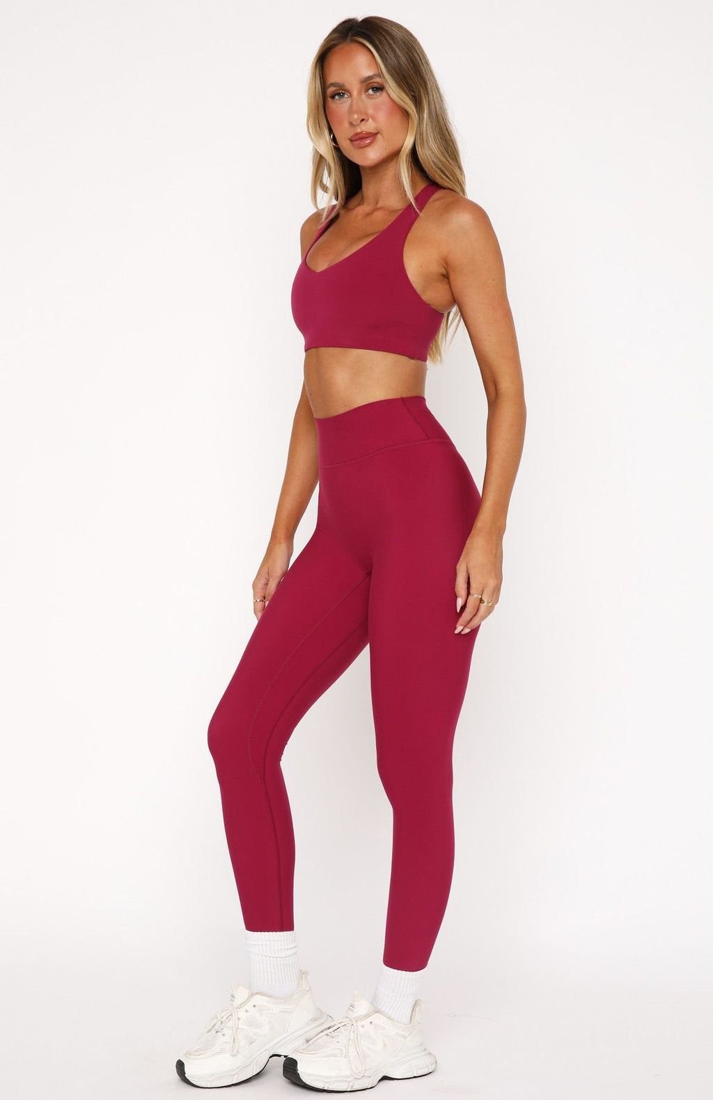 Trending Go Getter High Waisted Leggings Berry