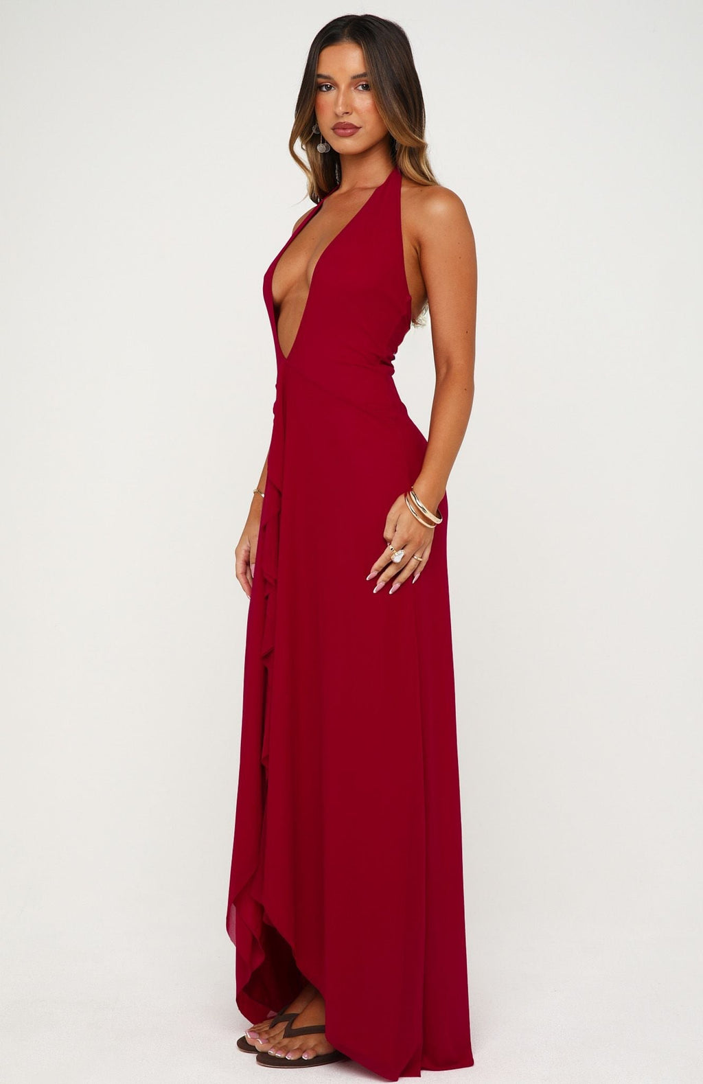 Trending Sun Glam Maxi Dress Dragonfruit