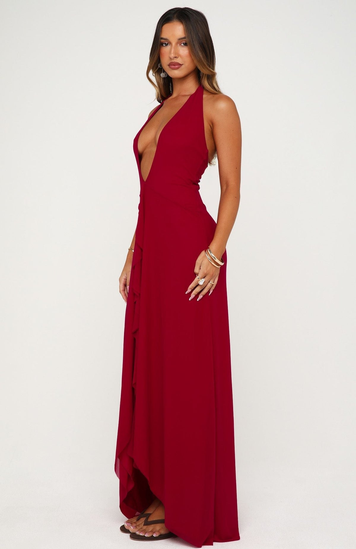 Trending Sun Glam Maxi Dress Dragonfruit