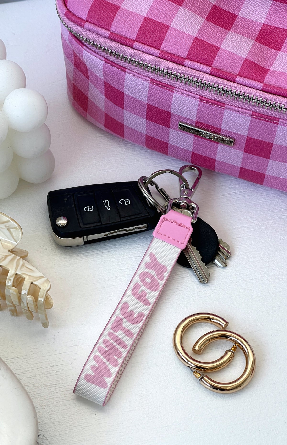 Trending Next Level Strap Keychain Pink