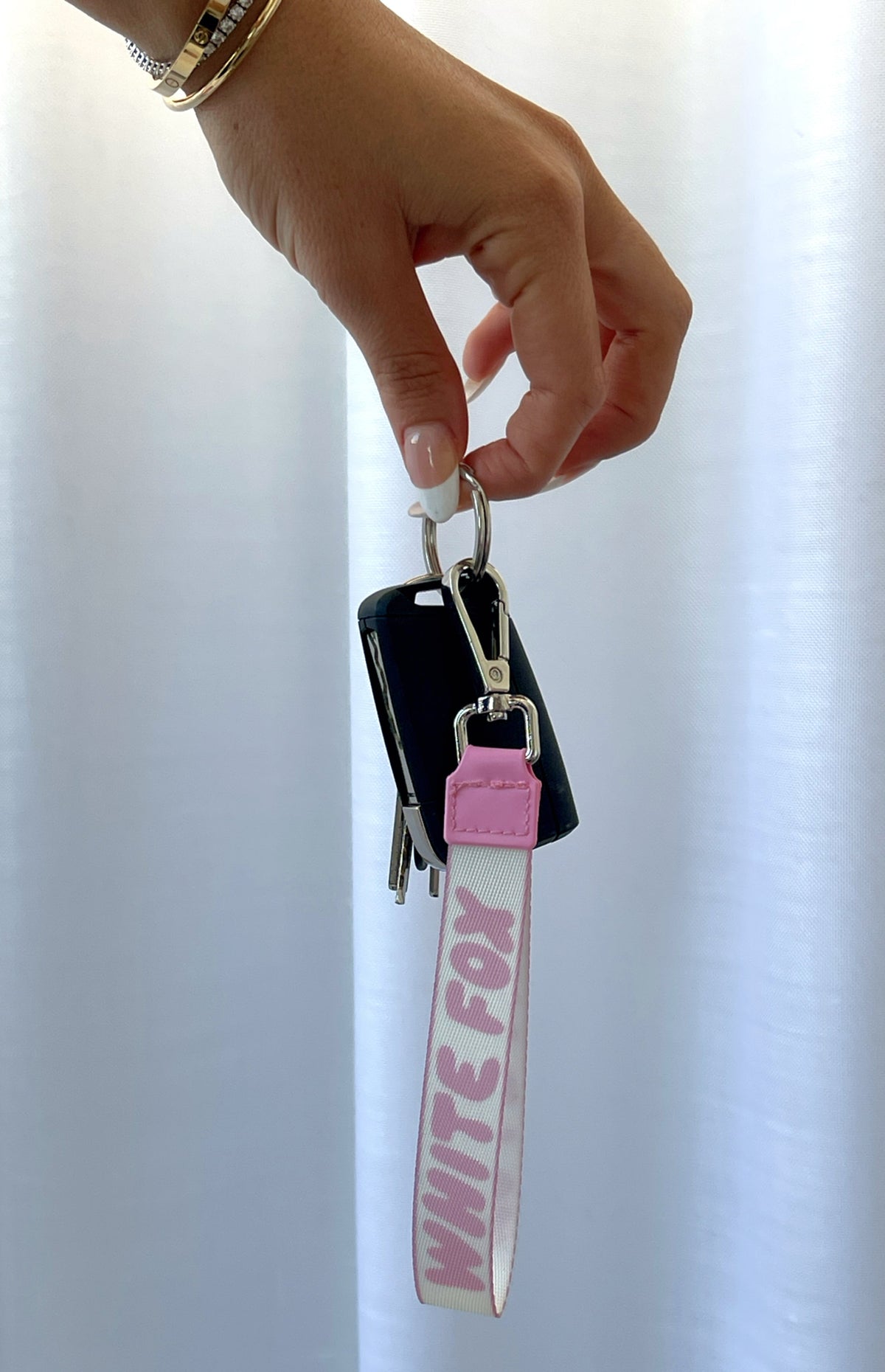 Trending Next Level Strap Keychain Pink