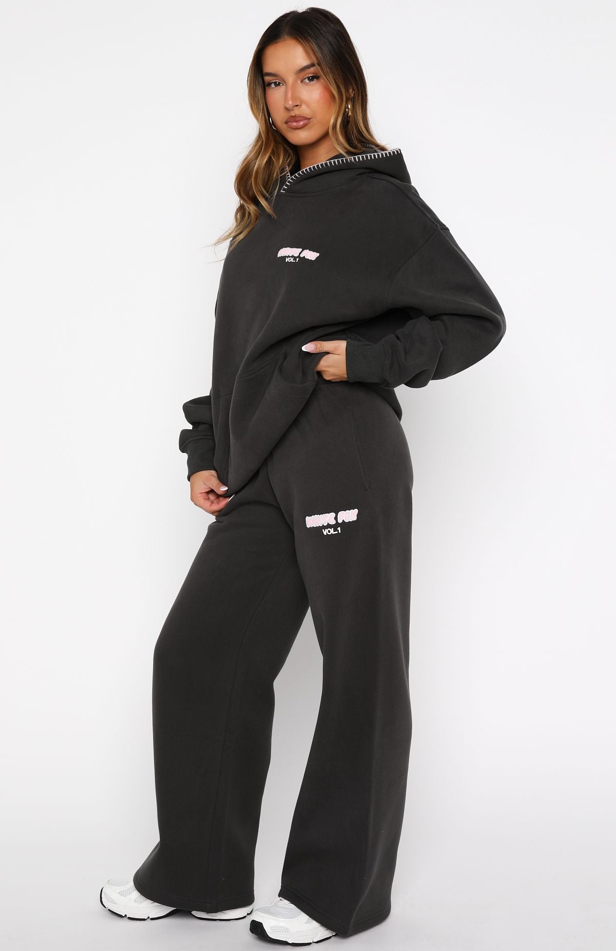 Trending Vol. 1 Wide Leg Sweatpants Charcoal