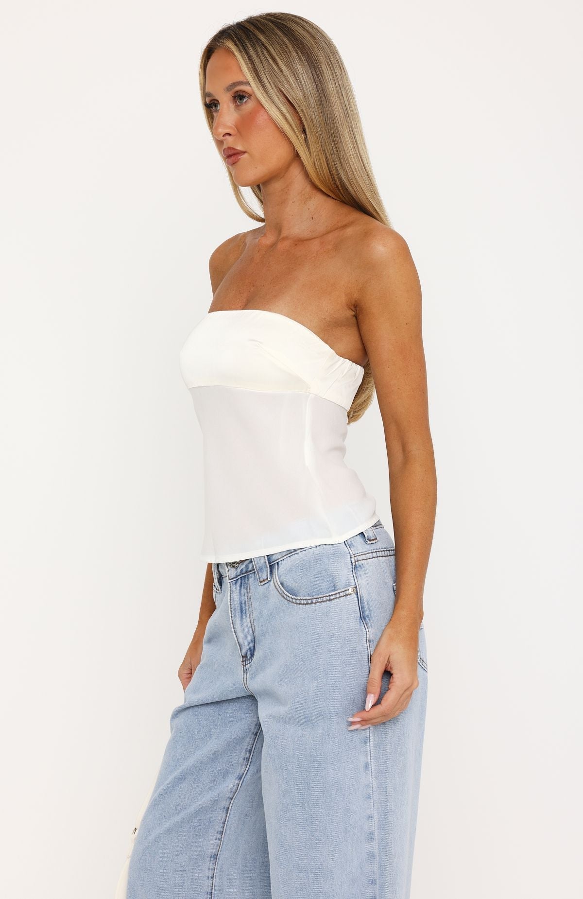Trending Sweet Sunshine Strapless Top Butter
