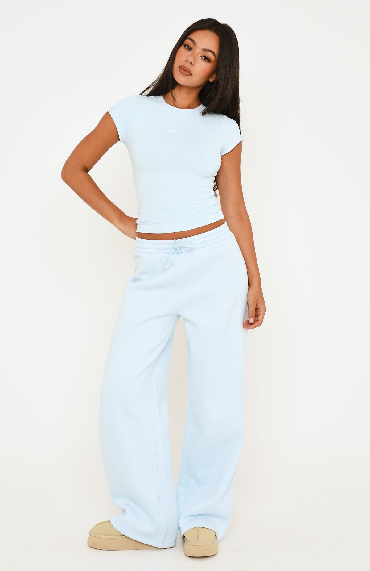 Trending Wishing For It Wide Leg Sweatpants Blue